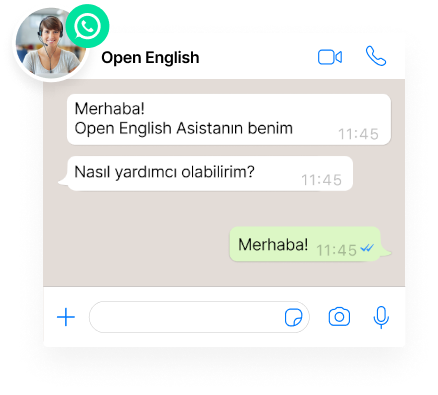 ingilizce kursumuzda whatsapp'tan sınırsız destek